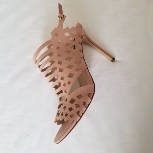 MANGO BLUSH PERFORATED PANEL SANDALS SHOES…